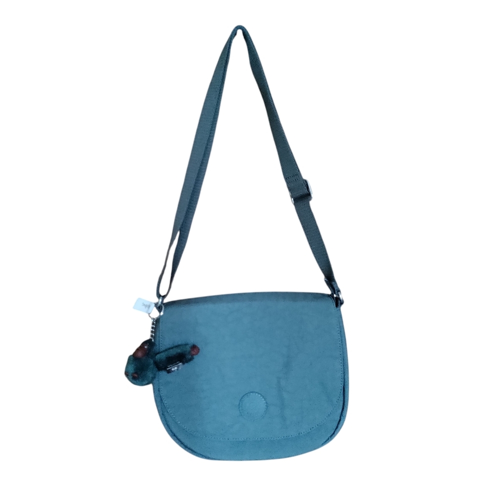 Kipling Crossbody Shoulder Gray Bag Purse Adjustable Strap Monkey Keychain Elin